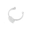 Supports de Bague Plateau  Rond 8 mm anneau travaillé – Acier Inoxydable 304 Argenté