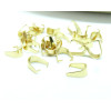 Bélières, attache pendentif sans anneau 7 par 5 mm, Acier Inoxydable 304, finition Doré
