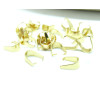 Bélières, attache pendentif sans anneau 7 par 5 mm, Acier Inoxydable 304, finition Doré