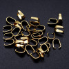 Bélières Attache Pendentif sans Anneau 7x5mm – Acier Inoxydable 304 Doré à l'or fin 18K