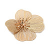 Estampes Connecteurs Fleurs Stylisées 37 mm  3D– Doré