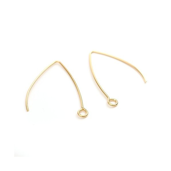 Boucles d'oreille Grand Crochet 31mm – Acier Inoxydable 304 Doré