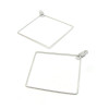 Pendentifs Connecteur, Créoles Losange 46.5mm – Acier Inoxydable 304 Argenté