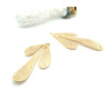 Pendentifs Feuille Texturée 35.5mm – Laiton Doré