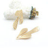 Pendentifs Feuille Texturée 35.5mm – Laiton Doré