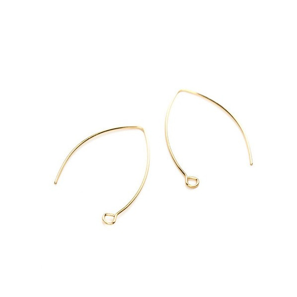Boucles d’oreille Boucle 40.5mm – Acier Inoxydable Doré à l'or fin 18K
