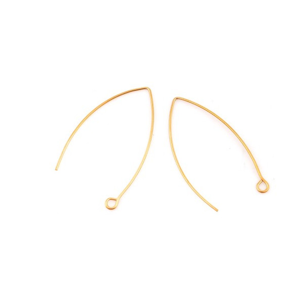 Boucles d’oreille Boucle 40.5mm – Acier Inoxydable Doré à l'or fin 18K