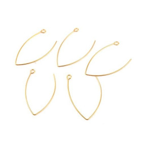 Boucles d’oreille Boucle 40.5mm – Acier Inoxydable Doré à l'or fin 18K