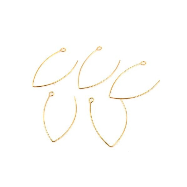 Boucles d’oreille Boucle 40.5mm – Acier Inoxydable Doré à l'or fin 18K