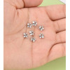 Coupelles Calottes Fleur 6.5x2mm – Métal Argent Antique