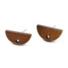 Boucles d’Oreilles Demi-Cercle avec Trou 16 x 8 mm – Bois Naturel – Sans Embouts