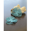 Estampes Pendentifs Filigrane Multi-Fleurs 39 mm 3D – Métal BLEU