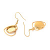 Supports de Boucles d’Oreilles Crochet Coeur pour Cabochon Rond 12mm – Acier Inoxydable Doré
