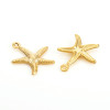 Pendentifs Étoile de Mer 17.5 mm – Acier Inoxydable 304 Doré