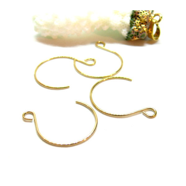 Boucles d’Oreilles Dormeuses Crochet Arrondi 22 mm – Acier Inoxydable 304 Doré