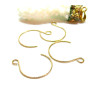Boucles d’Oreilles Dormeuses Crochet Arrondi 22 mm – Acier Inoxydable 304 Doré
