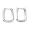 Créoles Ovales Rectangle 20.5 mm – Épaisseur 2.5 mm – Acier Inoxydable 304 – Finition Argentée