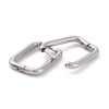 Créoles Ovales Rectangle 20.5 mm – Épaisseur 2.5 mm – Acier Inoxydable 304 – Finition Argentée