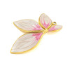 Pendentif Feuille 34 mm en Résine Émaillée – Acier Inox 304 – Doré à l’Or fin 18K, placage IONIQUE (IP)