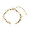 Bracelet Intercalaire Maille Figaro 16 cm – Acier Inox 304 Doré