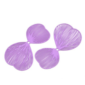 Estampes Pendentifs Filigrane Nœud Papillon 50 mm – Métal Violet