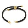 Supports Bracelet Intercalaire Cordon Nylon Ajustable Slide Arbre Doré Coloris NOIR