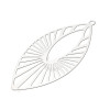 Estampes Pendentif Art Déco forme NAVETTE 45 mm – Acier Inoxydable – Argent Platine