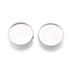 Supports de Broche 25mm pour cabochon – Acier Inoxydable 304 Argenté