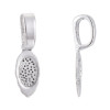 Pendentifs Navette, Bélières à Coller 26 mm – Métal – Argent Antique