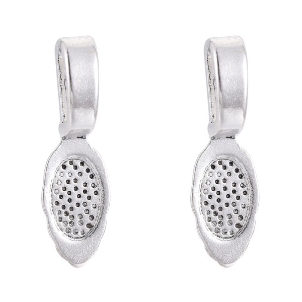 Pendentifs Navette, Bélières à Coller 26 mm – Métal – Argent Antique