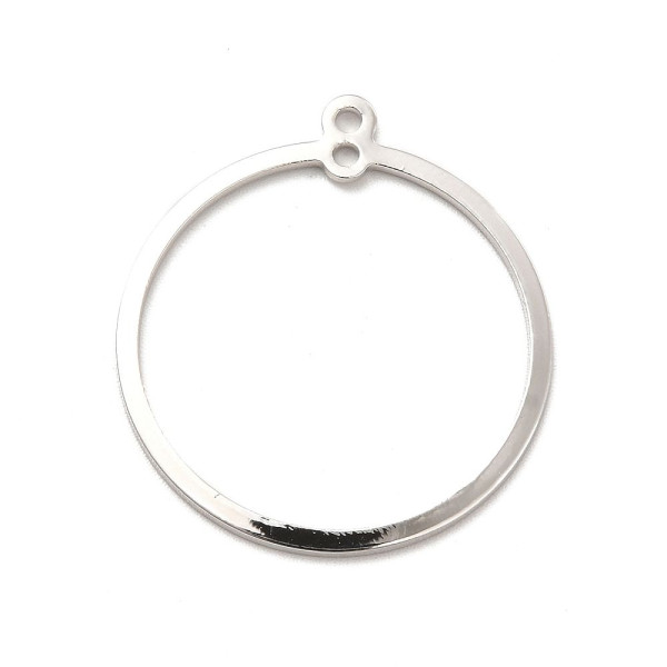 Supports de Connecteurs Ronds Roue 25 mm – Laiton – Finition Argent Antique