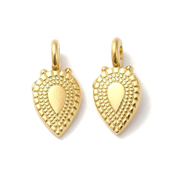 Pendentifs Goutte Ethnique, Bélières à Coller 18mm – Acier Inoxydable 304 Doré à l'or fin 18K