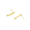 Boucles d’oreille puce tige 15mm avec anneau  – Acier Inoxydable 304 Doré IONIQUE