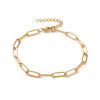 Bracelet Maille Trombone 11 mm – Acier Inox 304 – Doré PVD