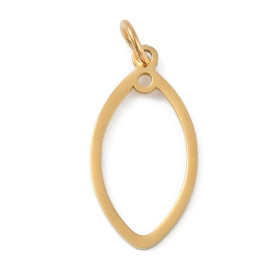 Pendentifs avec Anneau Forme Navette – Acier Inox 304 Doré