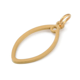 Pendentifs avec Anneau Forme Navette – Acier Inox 304 Doré