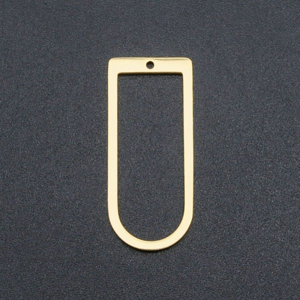 Pendentif Forme Géométrique 30 mm – Acier Inoxydable Doré