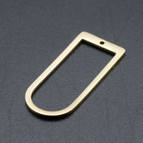 Pendentif Forme Géométrique 30 mm – Acier Inoxydable Doré