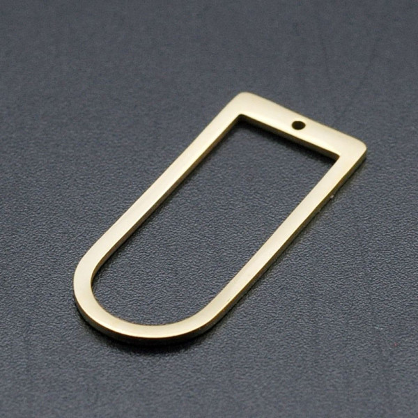 Pendentif Forme Géométrique 30 mm – Acier Inoxydable Doré
