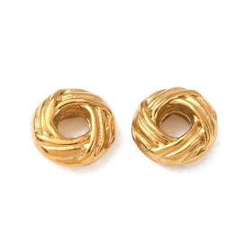 Perles Intercalaires Travaillées 5 × 2 mm – Acier Inox 304 Doré à l'Or Fin 18K – Placage PVD IONIQUE (IP)