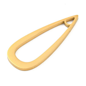 Pendentif Goutte 25 mm – Acier Inox 304 Doré – Placage Ionique (IP)