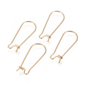 Boucles d’Oreille Dormeuses 20x10x0.6mm – Acier Inoxydable 304 Doré placage IONIQUE