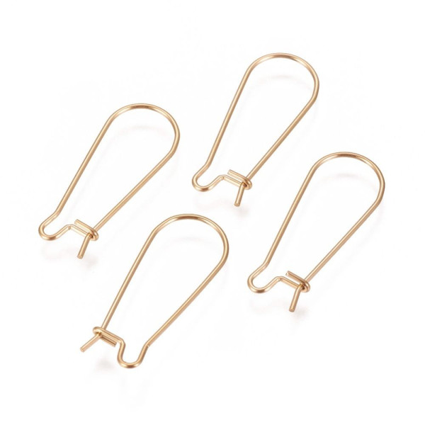 Boucles d’Oreille Dormeuses 20x10x0.6mm – Acier Inoxydable 304 Doré placage IONIQUE