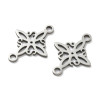 Pendentifs Connecteur Losange 19mm – Acier Inoxydable 304 Argenté
