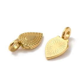 Pendentifs Goutte Ethnique, Bélières à Coller 18mm – Acier Inoxydable 304 Doré à l'or fin 18K