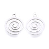 Pendentifs Spirale Vortex 15 mm – Acier Inox Argenté