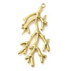 Pendentif Corail Algue 46 mm – Acier Inoxydable 304 Doré, Placage IONIQUE