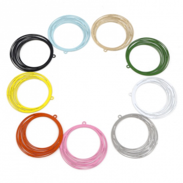 Pendentifs Filigrane Cercle 30mm Doré