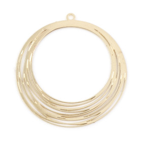 Pendentifs Filigrane Cercle 30mm Doré