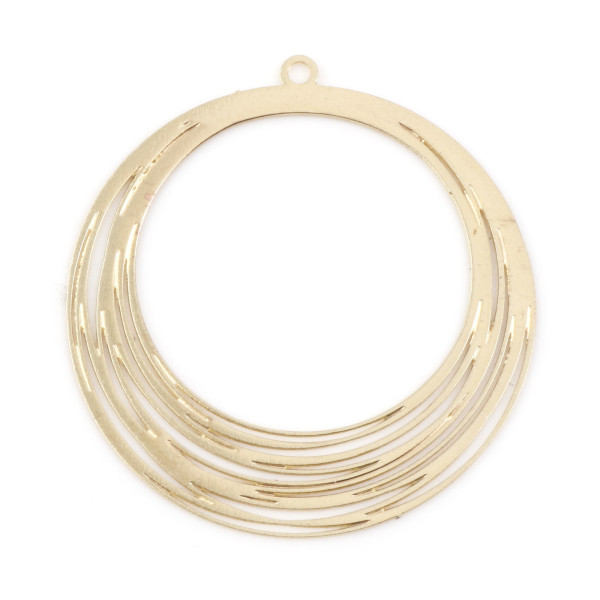 Pendentifs Filigrane Cercle 30mm Doré
